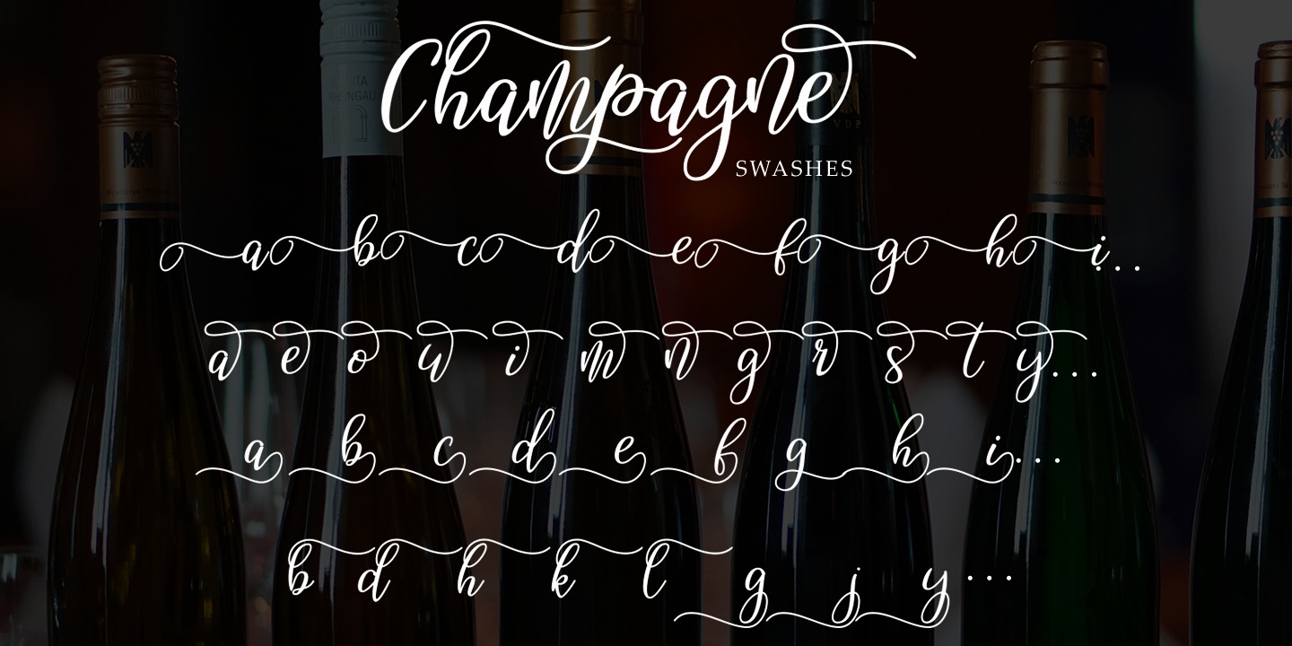 Beispiel einer Champagne-Schriftart #3
